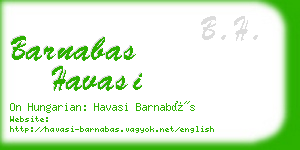 barnabas havasi business card
